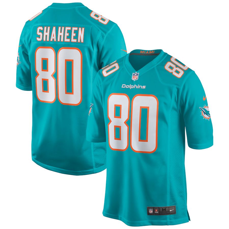 Men Miami Dolphins 80 Adam Shaheen Nike Green Game NFL Jersey